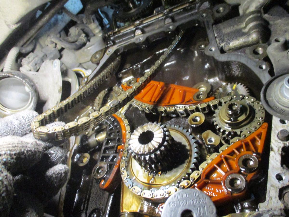 старая цепь ГРМ фольксваген